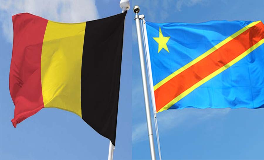 Les Drapeaux de la Belgique à gauche et de la RDC à droite - CAS-INFO